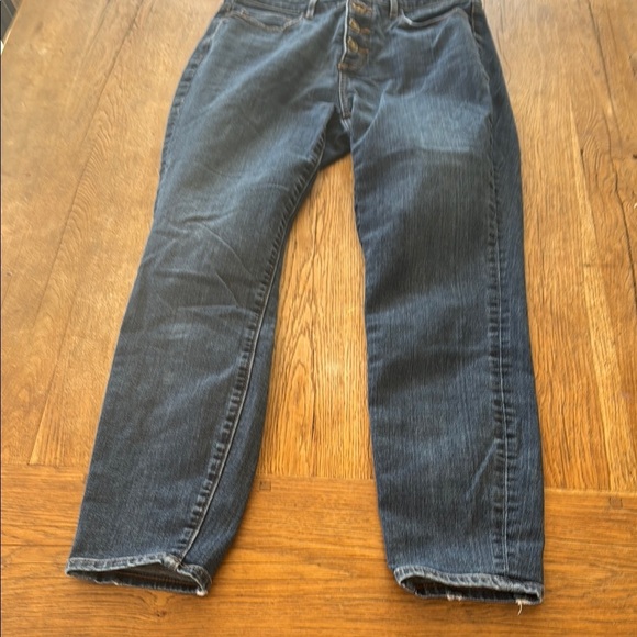 Loft Curvy High Waist Skinny Button Fly Jeans - Picture 2 of 8